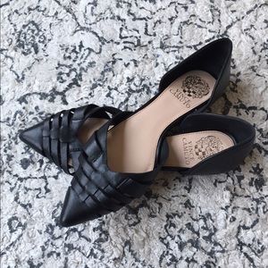 Vince Camuto Black Flats
